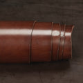 Handcrafted English Bridle Leather Coasters – Set of 4 with Holder