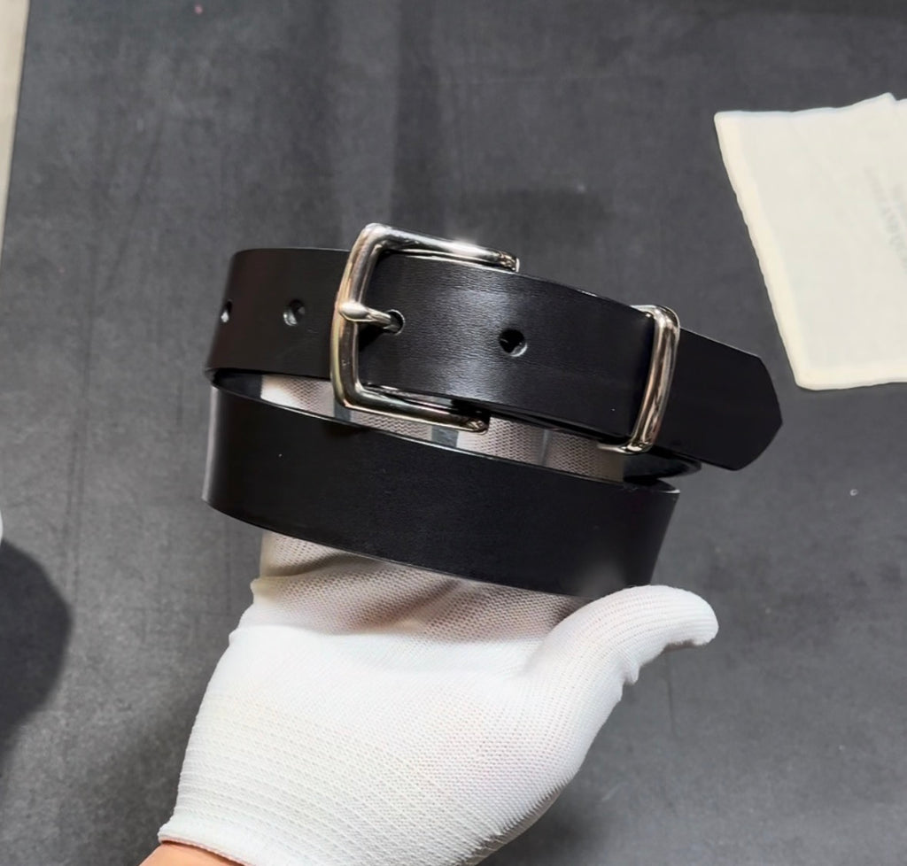 Classic Handcrafted Black Leather Belt