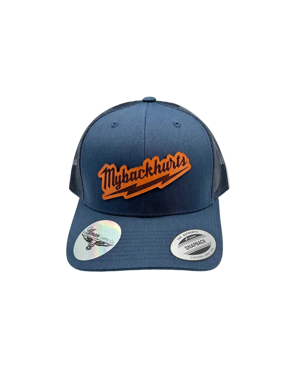 My Back Hurts" Premium Trucker Hat | Alman Leather Co.