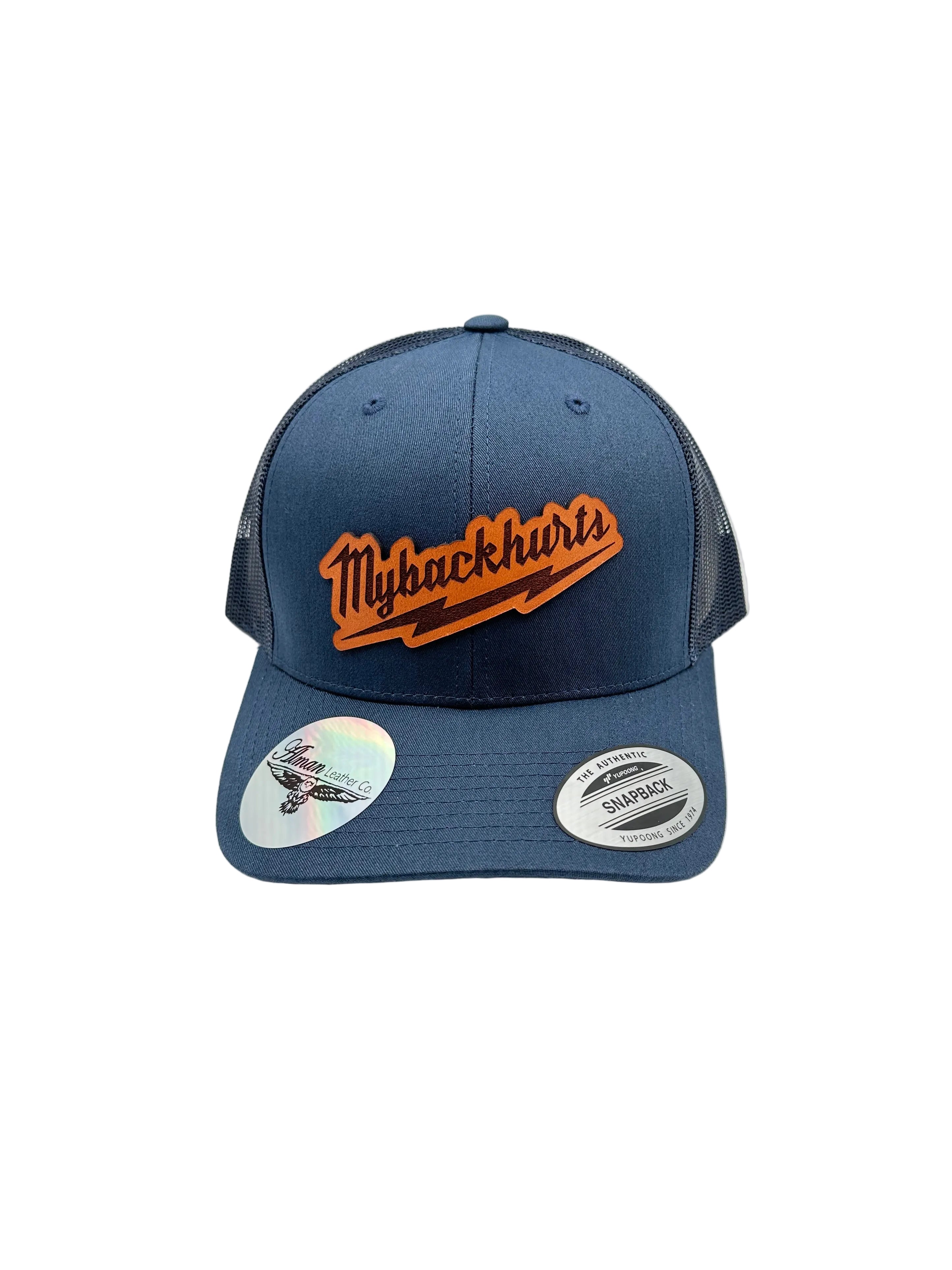 My Back Hurts" Premium Trucker Hat | Alman Leather Co.
