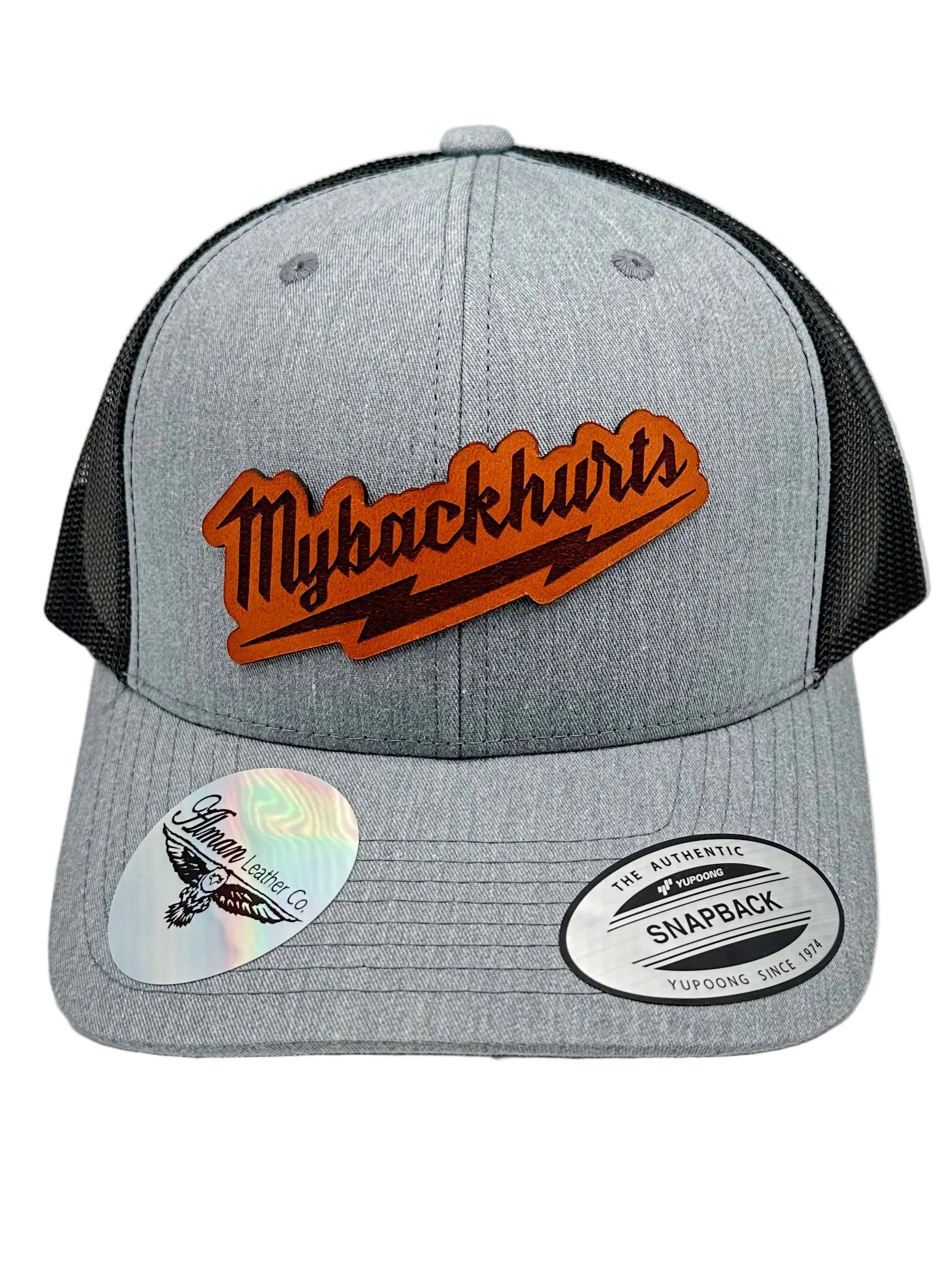 My Back Hurts" Premium Trucker Hat | Alman Leather Co.