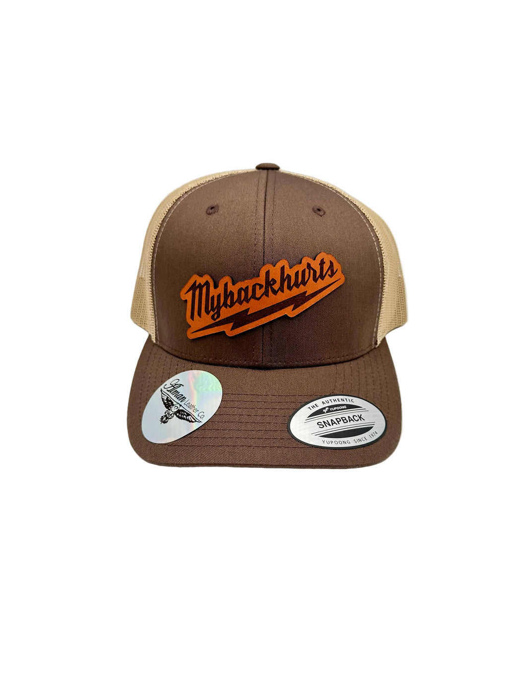 My Back Hurts" Premium Trucker Hat | Alman Leather Co.