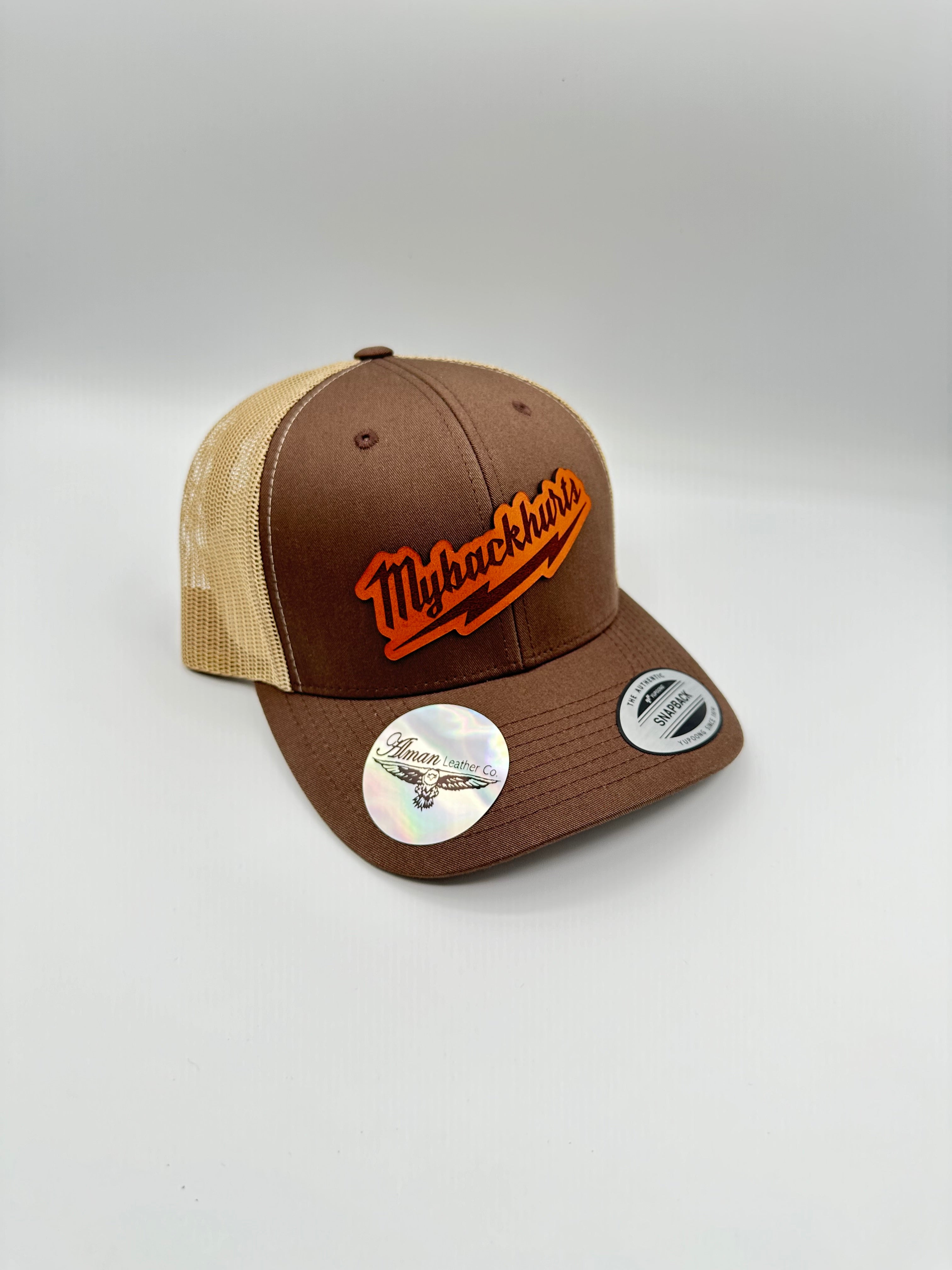 My Back Hurts" Premium Trucker Hat | Alman Leather Co.